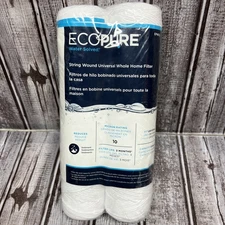 EcoPure EPW2S String Wound Whole Home Replacement Water Filter 2 pack