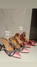 Damen Leder Pumps rosa EU 36 spitz Blockabsat...