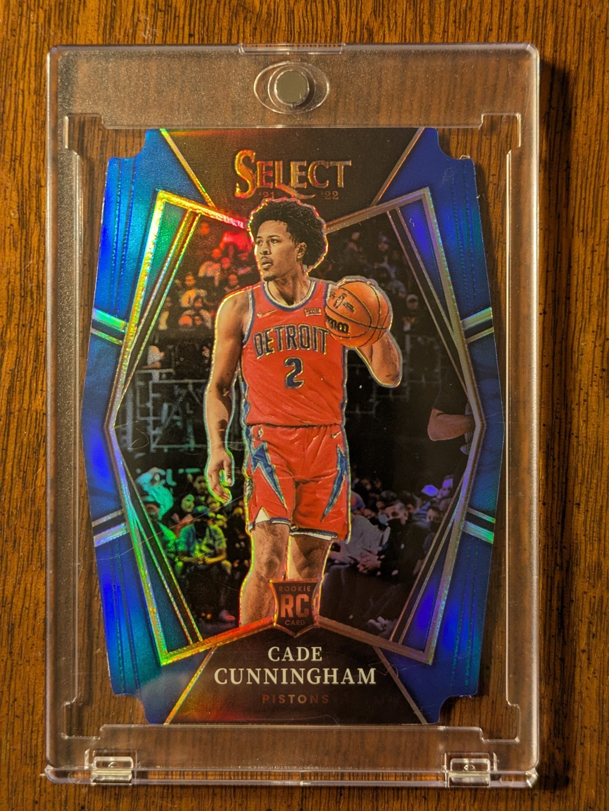 Cade Cunningham 2021-22 Panini Select Blue Prizm Die-Cut #116 /249 Pistons