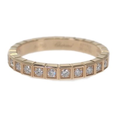 Chopard Ice Cube Pinky Ring 18 Karat Gelbgold Diamanten Größe 45 US 2,5 Damen ISY