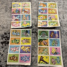 Lot Of Vintage 1984 Care Bear Stickers Stamps Gum Seals American Greetings Corp