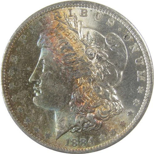 1884 O Morgan Silver Dollar BU Choice Uncirculated Toned SKU:I24166