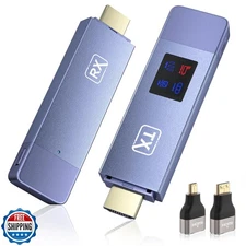 Wireless HDMI Transmitter and Receiver, Plug and Play Portable 2.4G/5G Wirele