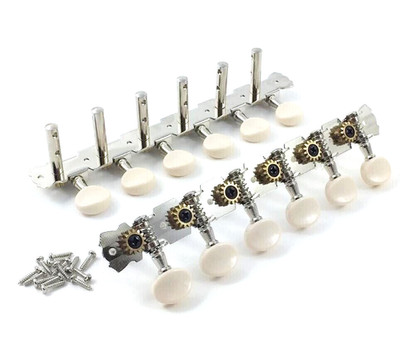Vintage White Button Tuners for 12-string Slotted Headstock Guitar TK-0798-001