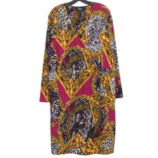 Dress Baroque Animal Print Faux Wrap Maximalist Bold Statement Y2K Plus Size 3X