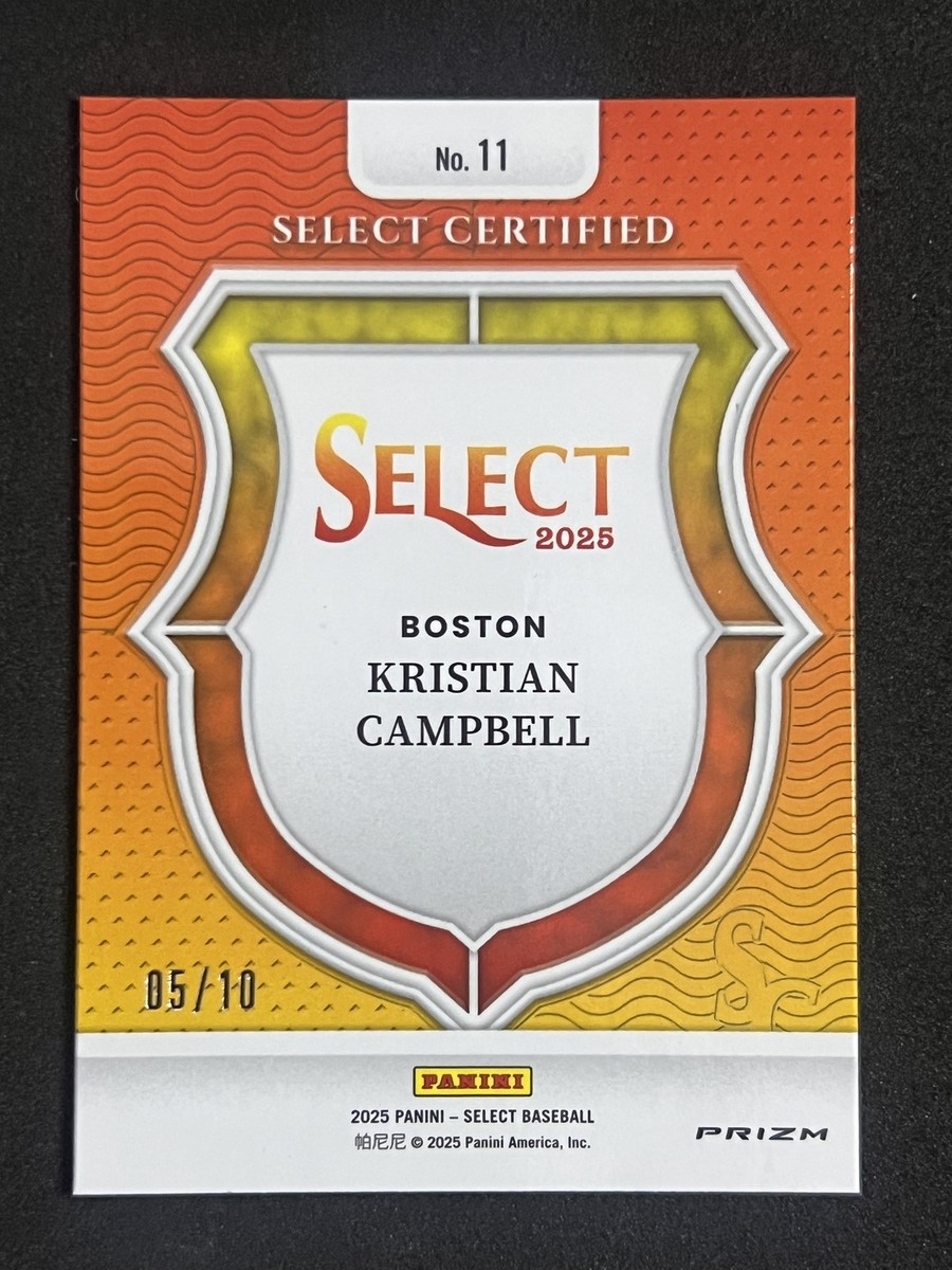 2025 Panini Select KRISTIAN CAMPBELL CERTIFIED GOLD PRIZM 5/10 #11