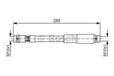 BOSCH Bremsschlauch vorne für AUDI