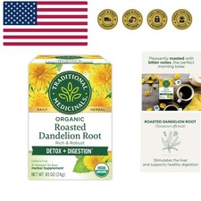 Organic, Roasted, Dandelion Root Tea - Supports Normal Detox  Digestion - Ko...