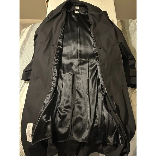VTG 1993 Military Men’s DSCP All Weather Trench Coat Black 46XL W LINER Complete image 7