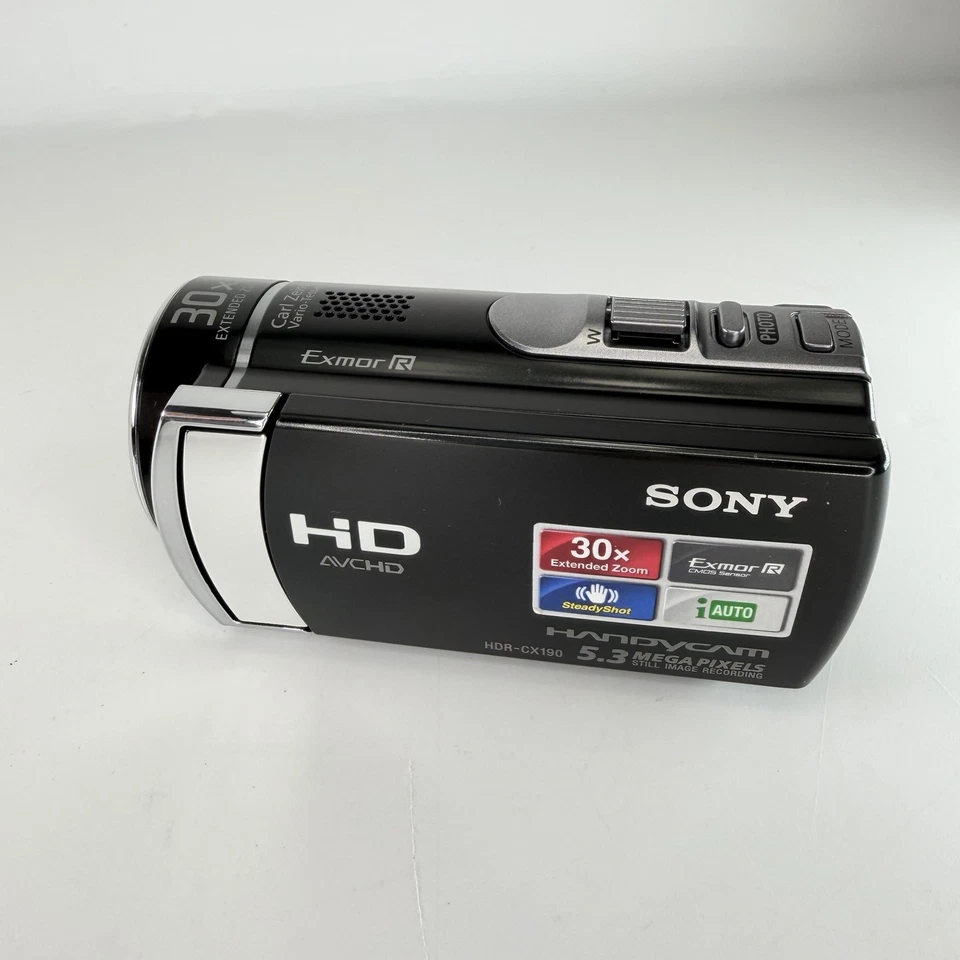 Sony Handycam HDR-CX190 Black Digital Video Camcorder 30x Zoom 5.3MP Bundle - Image 2 of 4