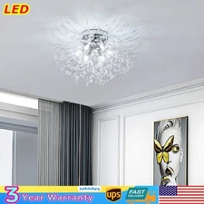 LED Chandelier Fireworks Flush Mount Light Modern Crystal Ceiling Light Fixture