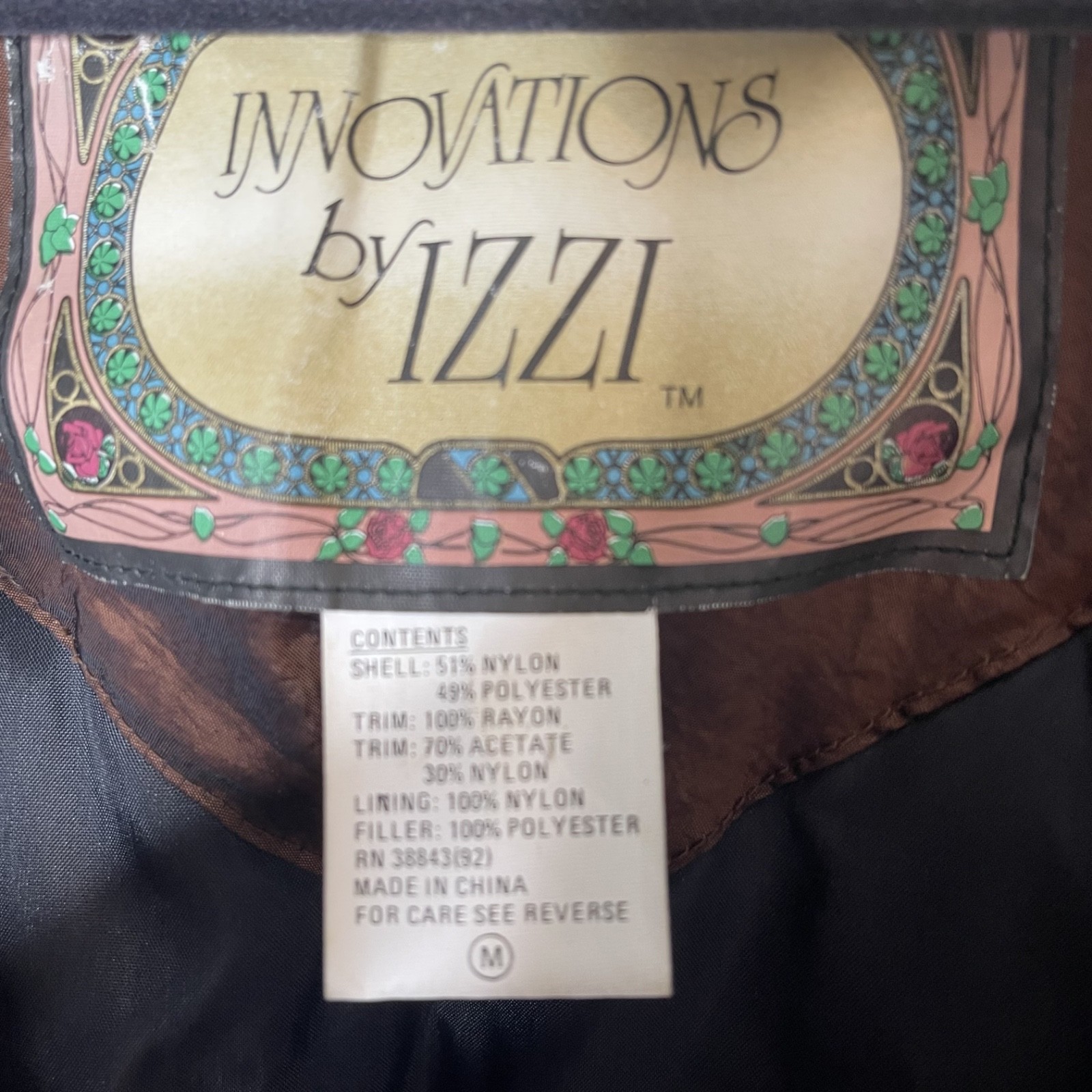 Vtg Izzi Patchwork Puffer Jacket Size M Multicolo… - image 13