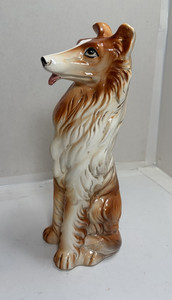 Collie Sheltie Dog Statue 11” Large Ceramic Figure Wales China MCM