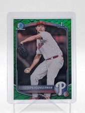 SEAN YOUNGERMAN 2025 BOWMAN CHROME DRAFT 1ST GREEN REPTILIAN REFRACTOR /99 Q1940