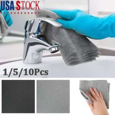 1/5/10Pc Magic Cleaning Cloth Reusable Lint Free Rag Streak Free Microfiber Wipe