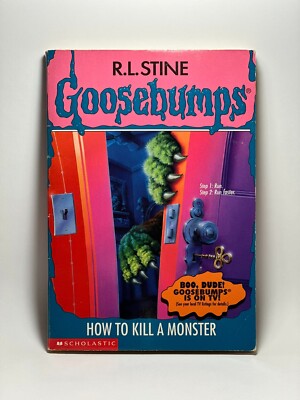 3rd Print #46 How to Kill A Monster Goosebumps Book RL Stine 1996 Original Cover