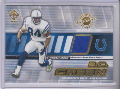 2001 Pacific Private Stock E.G. Green jersey #64 Indianapolis Colts
