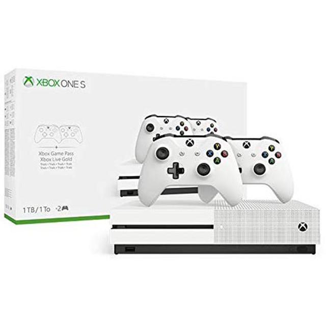 Microsoft Xbox One S Two-Controller Bundle 1TB Gaming ...