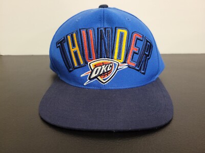 Oklahoma City Thunder Hat Cap Blue Snap Back NBA Basketball Mitchell & Ness