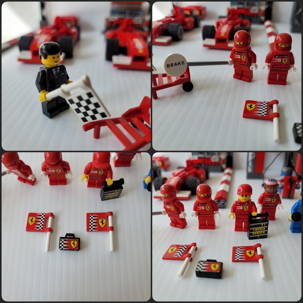 LEGO 8672 FERRARI Finish Line Schumacher Barrichello Shell Italian