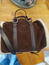 Ugg Dark Brown Satchel Duffle Purse With Crossbody Strap