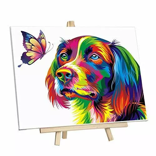 Multicolor dog best sale painting