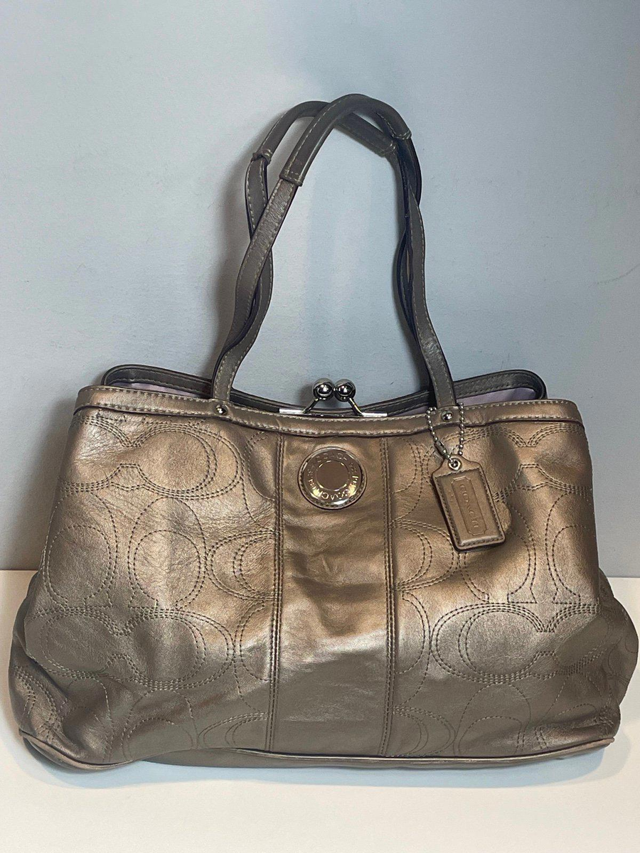 Coach A1276-F19413 Bronze C Stitched Leather Shoulder Bag Coach A1276-F19413 Bronze C Stitched Leather Shoulder Bag