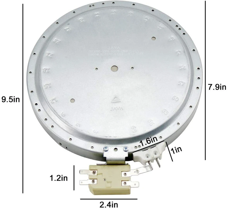 Elemento radiante de 8 pulgadas para GE Range número de pieza # RP2716144PAZ430 Foto 3 de 3