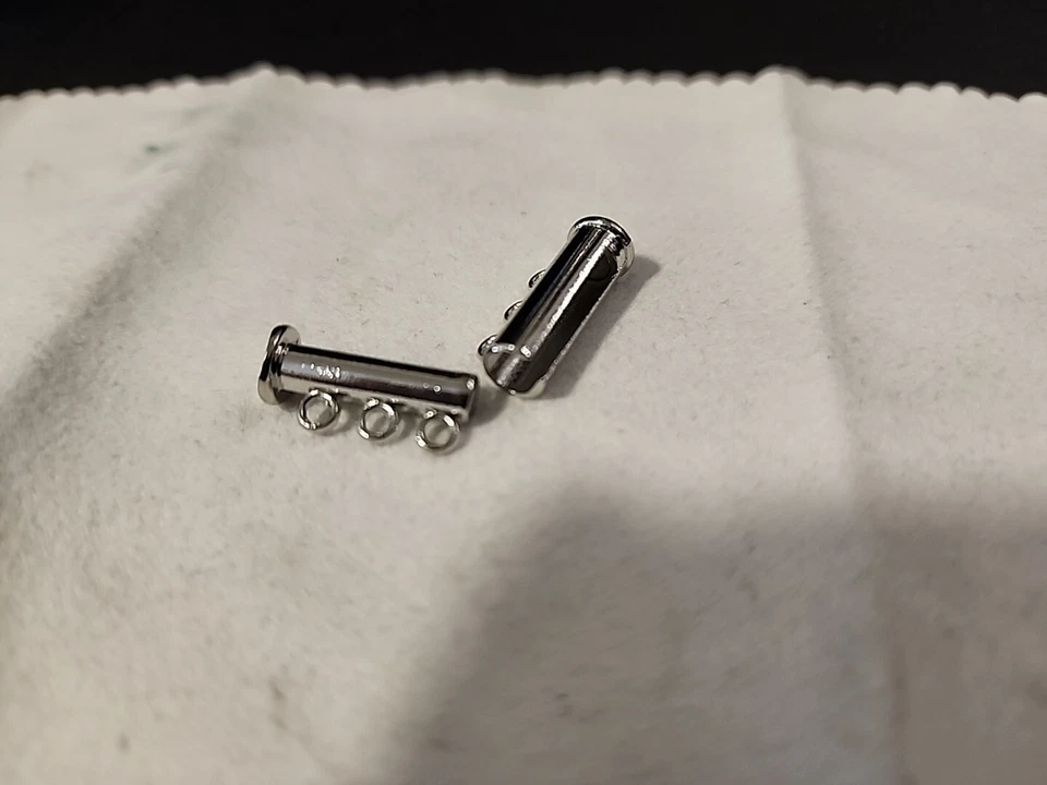 John Bead Alloy Tube Slide Clasps 3/5 Strand in Gold/Pink/Silver Tone, 24 pcs - Image 3 of 4