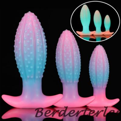 New Luminous Cute Soft Buttplug Female Masturbator Anal Plug Anal Dildo Sex  Toys