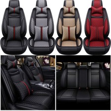 22pcs Universal Leather Car Seat Cover 5-seats Front Rear Full Set Cushions Mat