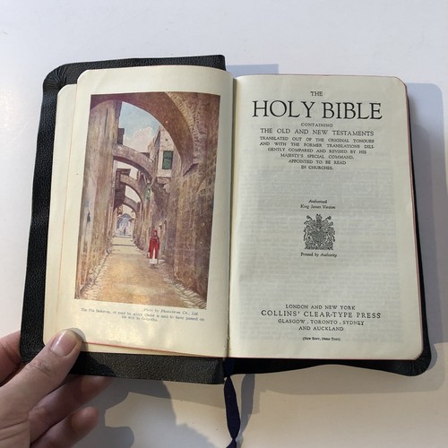Vintage 1951 Bible With Helps Leather Color Illustrated King James Red Letter - Picture 4 of 6
