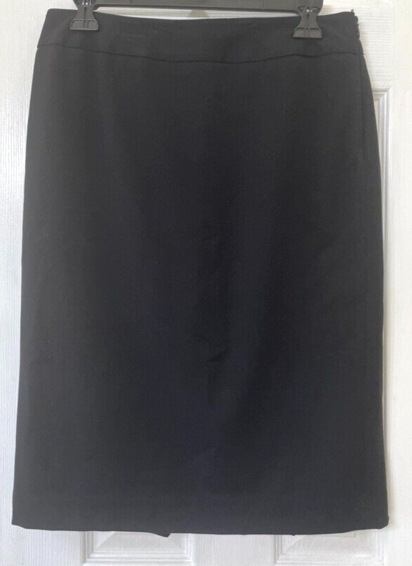 apt 9 skirt size 6 black knee length lined business professional dressy