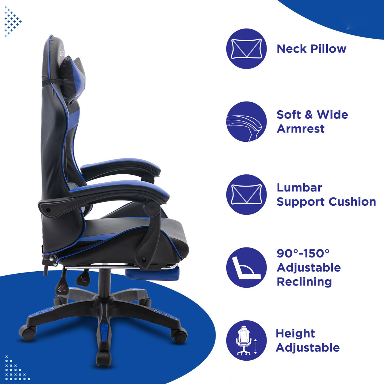 Ergonomic Swivel Home Office Height Adjustable Swivel Computer Gaming