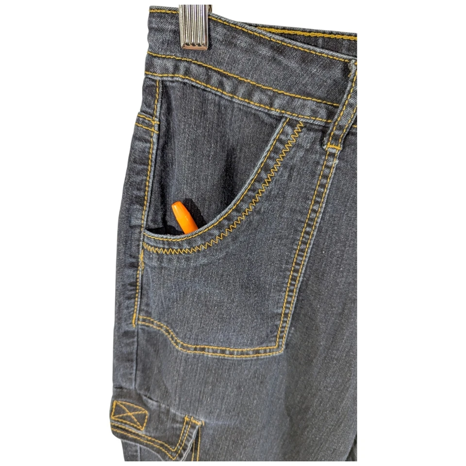 Pantalones capri cargo Cato para mujer Y2K bolsillos jeans talla 6 azul vaquero 30,5x17 Foto 3 de 4