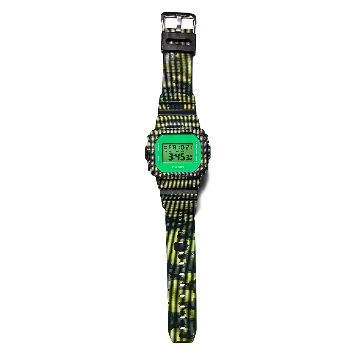 G Shock DW 5600 Custom Designed Laser Dotted Camo Green Digital
