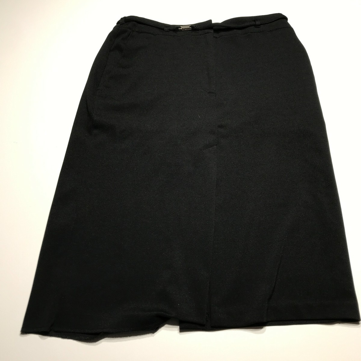 Express Skirt Womens Size 7/8 Black Straight Thin Belted Front