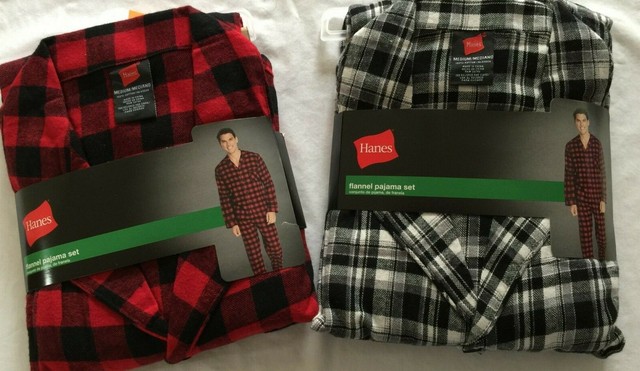 hanes plaid pajama pants