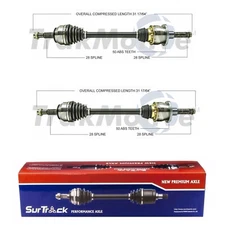 SurTrack Pair Set of 2 Rear CV Axle Shafts For Ford Mustang 1999-1999