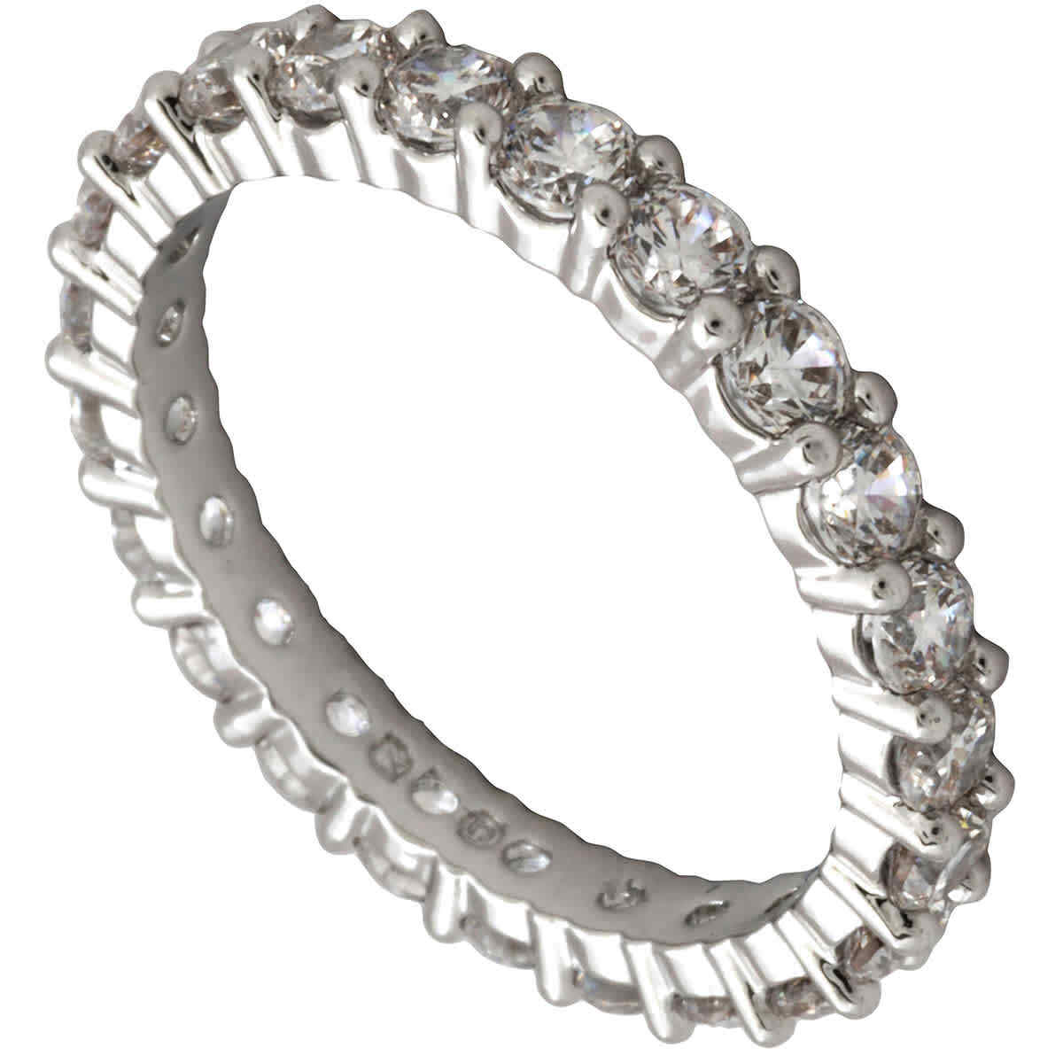 Swarovski Vittore XL White, Rhodium Plated Ring, Size 52
