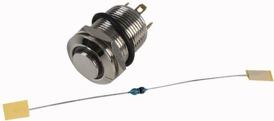 SCHALTER, A-V, NP, 12 MM, 12V, ROTE LED, KONTAKTKONFIGURATION 1 FÜR RJS ELEKTRONIK