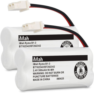 2 Pk 2.4V 300Mah Ni Mh Replacement Cordless Phone Battery for Vtech Att Models