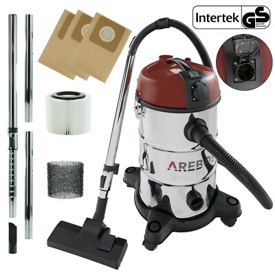 AREBOS Industriestaubsauger 5IN1 Staubsauger Nass Trocken 1300 W 30 L Rot