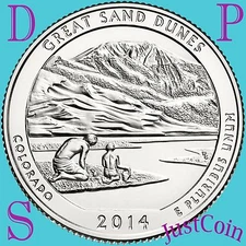 2014 PDS SET GREAT SAND DUNES NATIONAL PARK QUARTERS UNCIRCULATED FROM US MINT