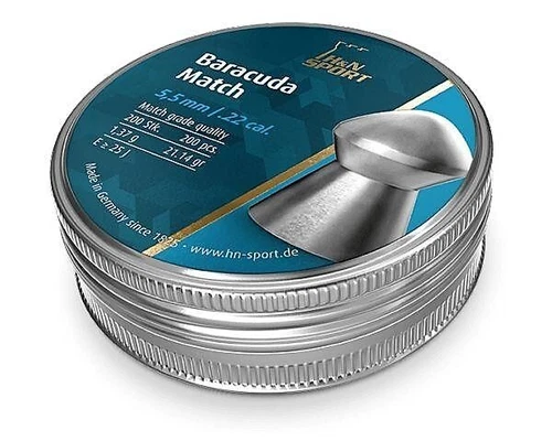 H&N Baracuda Match pellets .22 cal. 5.52 mm 200pcs 1.37g 21.14gr air rifle pelle