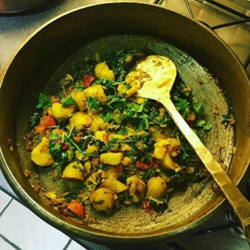 Handmade Urli Bronze Uruli Pot 11 inch Cooking Pot For Chicken Curries, Payasam - Image 3 of 4