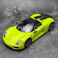 Autoart 1:18 Porsche 918 Spyder 2013 Alloy Diecast Model Car Green/White/Black
