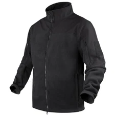 Condor Bravo Fleece Jacket Hunting Tactical Full Zip Security Mens Fishing Black