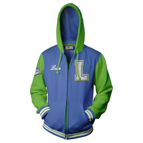 JINX Overwatch Hooded Jacket Lucio Deluxe Blue Green Blue/Green XXL - Afbeelding 1 van 3