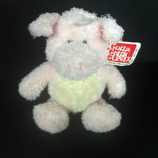 Gund Pollyanna Pink Pig Beanbag Buddies Plush Shaggy 6" Stuffed Animal 60315